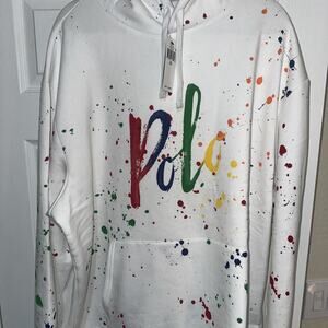 Polo Ralph Lauren Men’s 3XB Paint Splatter Hood Sweatshirt